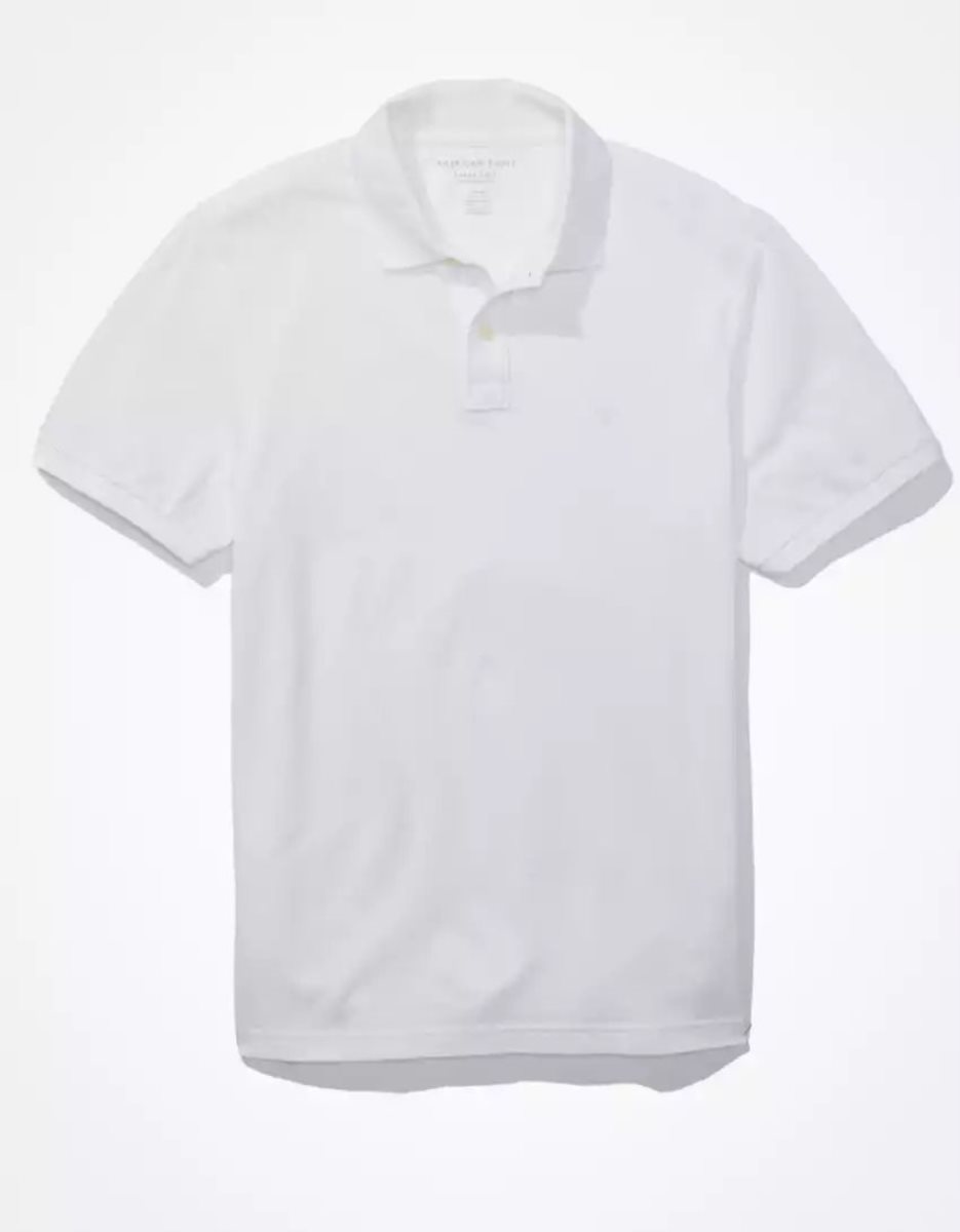 Polos American Eagle AE Super Soft Legend Pique Blanche Homme | LLY-84350213